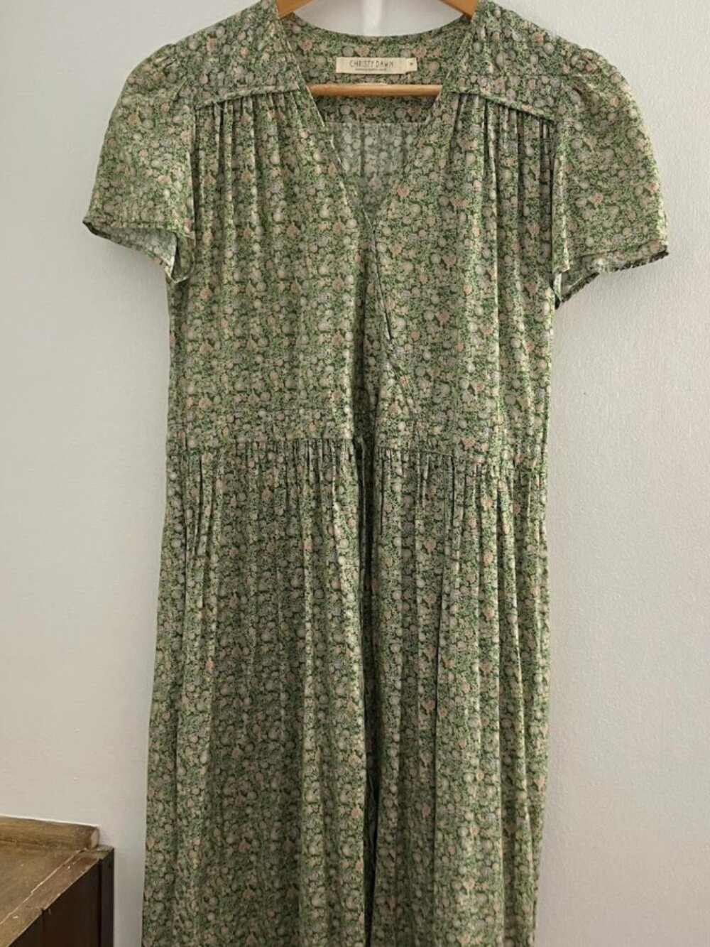 ISO! Green blooming meadow dawn dress XS/S/M